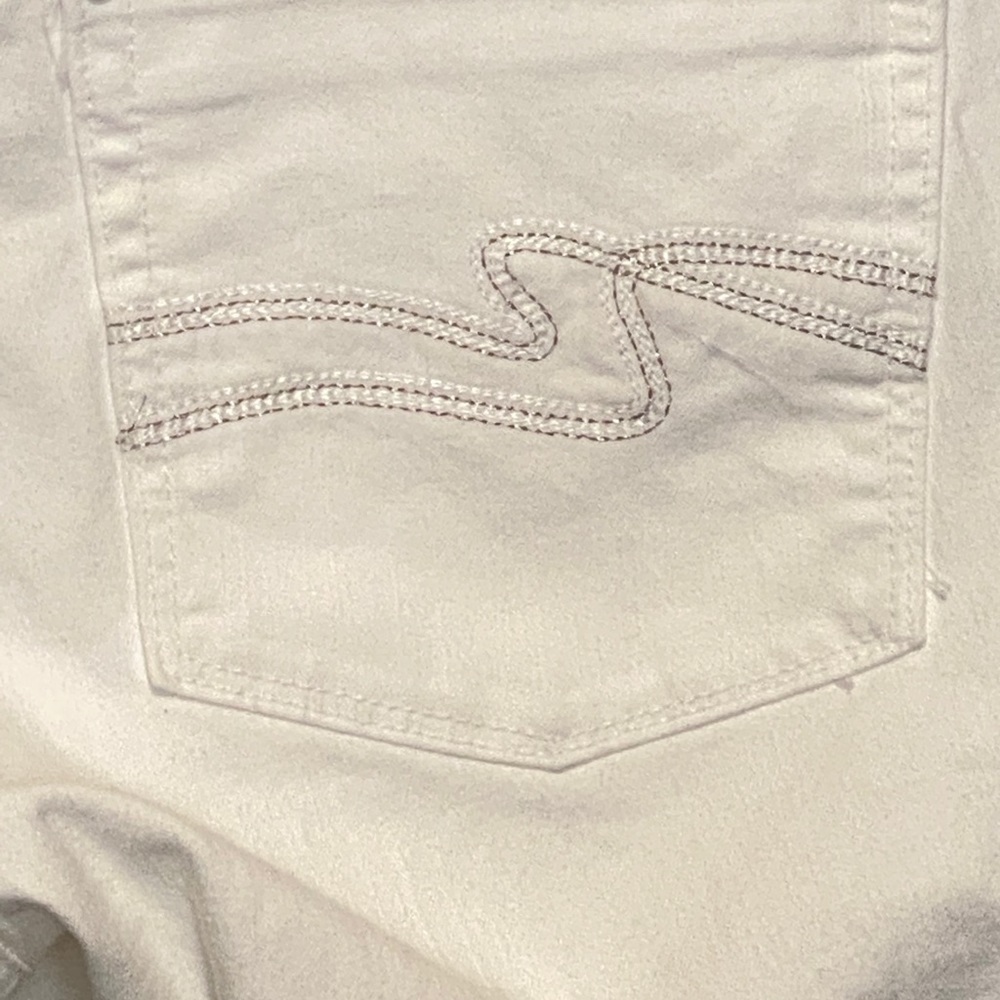 WHBM White Denim Boot Leg Jeans 8 47 - Picture 6 of 7